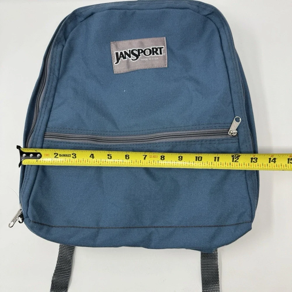 Vintage 90s Jansport Backpack Blue Nylon Made in USA School